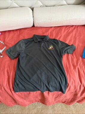 Nike Oregon Ducks polo  with Striped Gray Sleeves